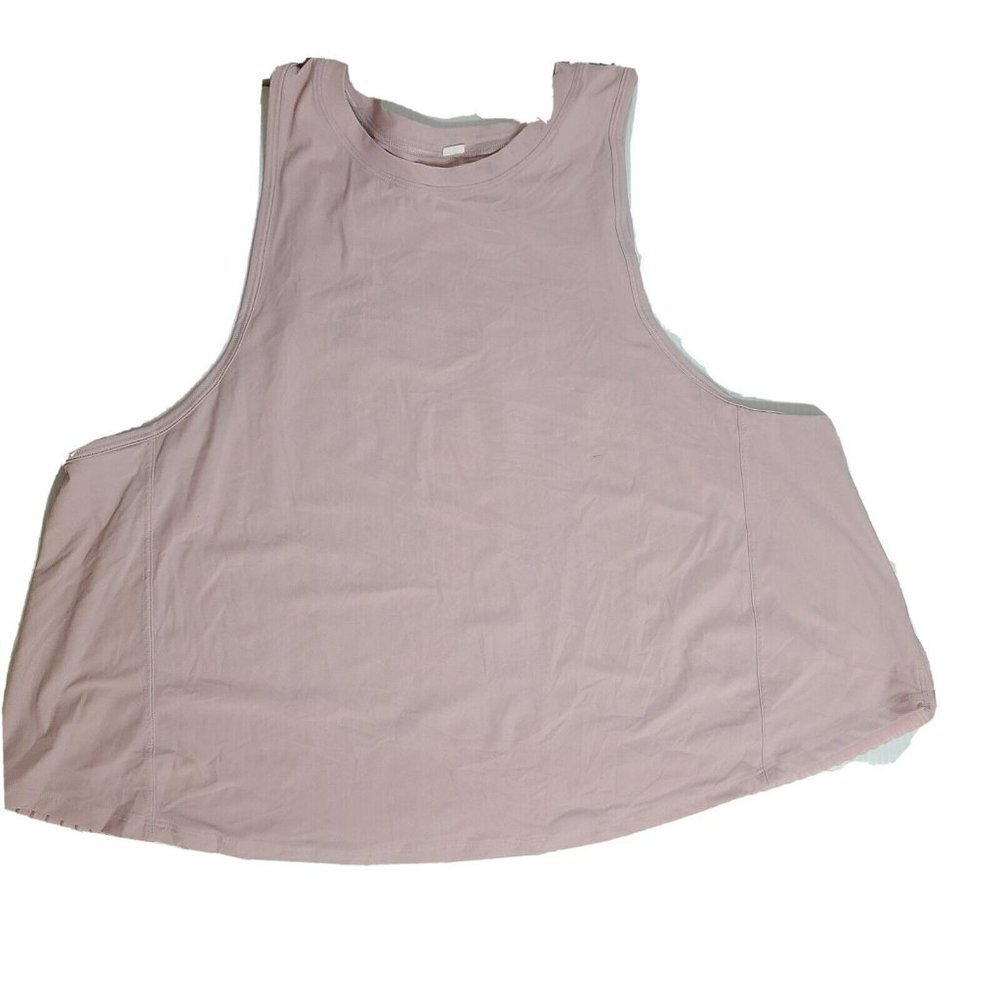 Lululemon Womens All Yours Pink Sleeveless Round Neck Pullover Crop Tank Top s ? - Picture 2 of 4